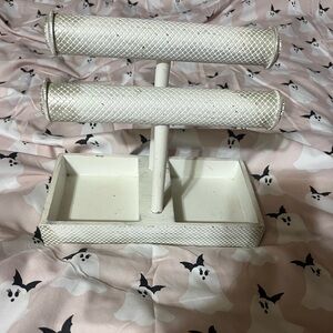 White rustic Jewelry Stand